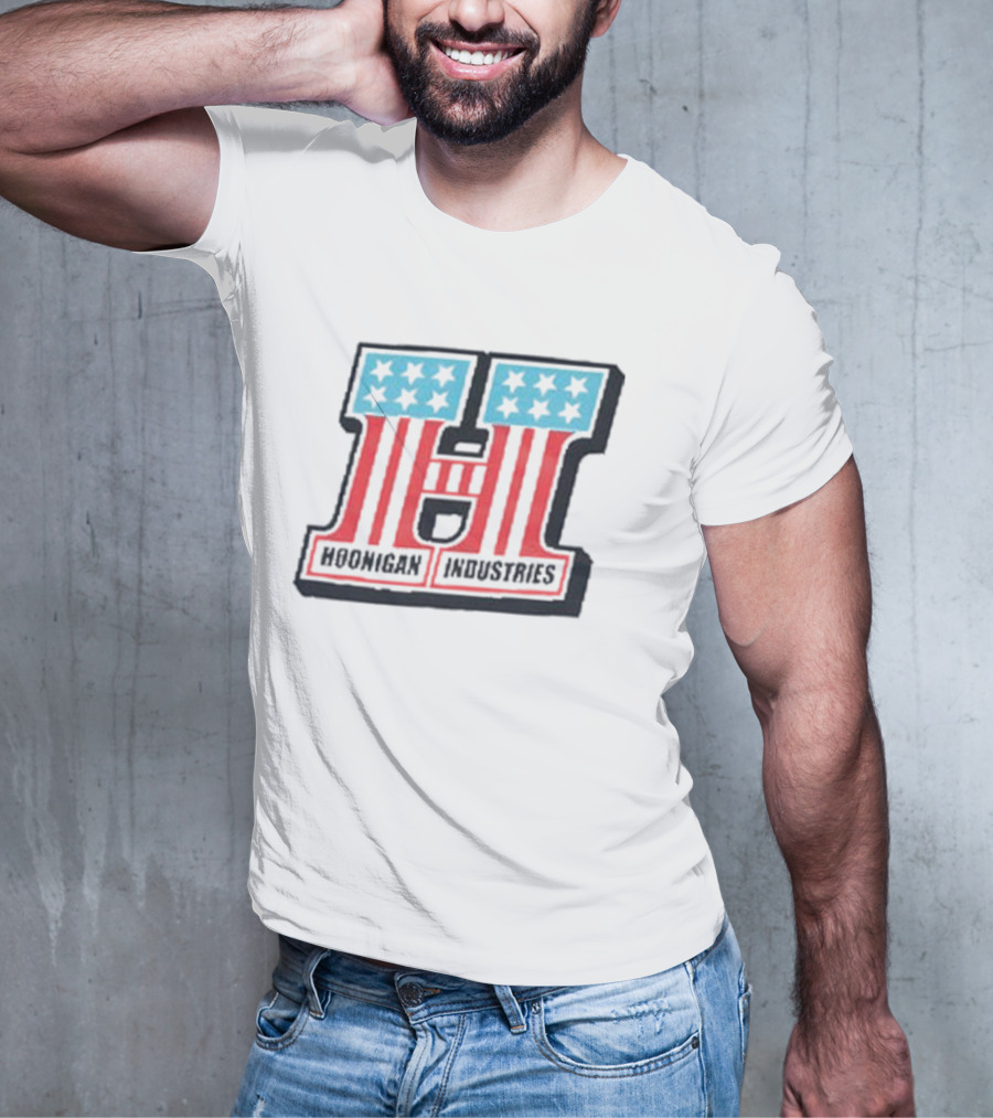 Hoonigan Industries Red Blue Stars Stripes H T-Shirt