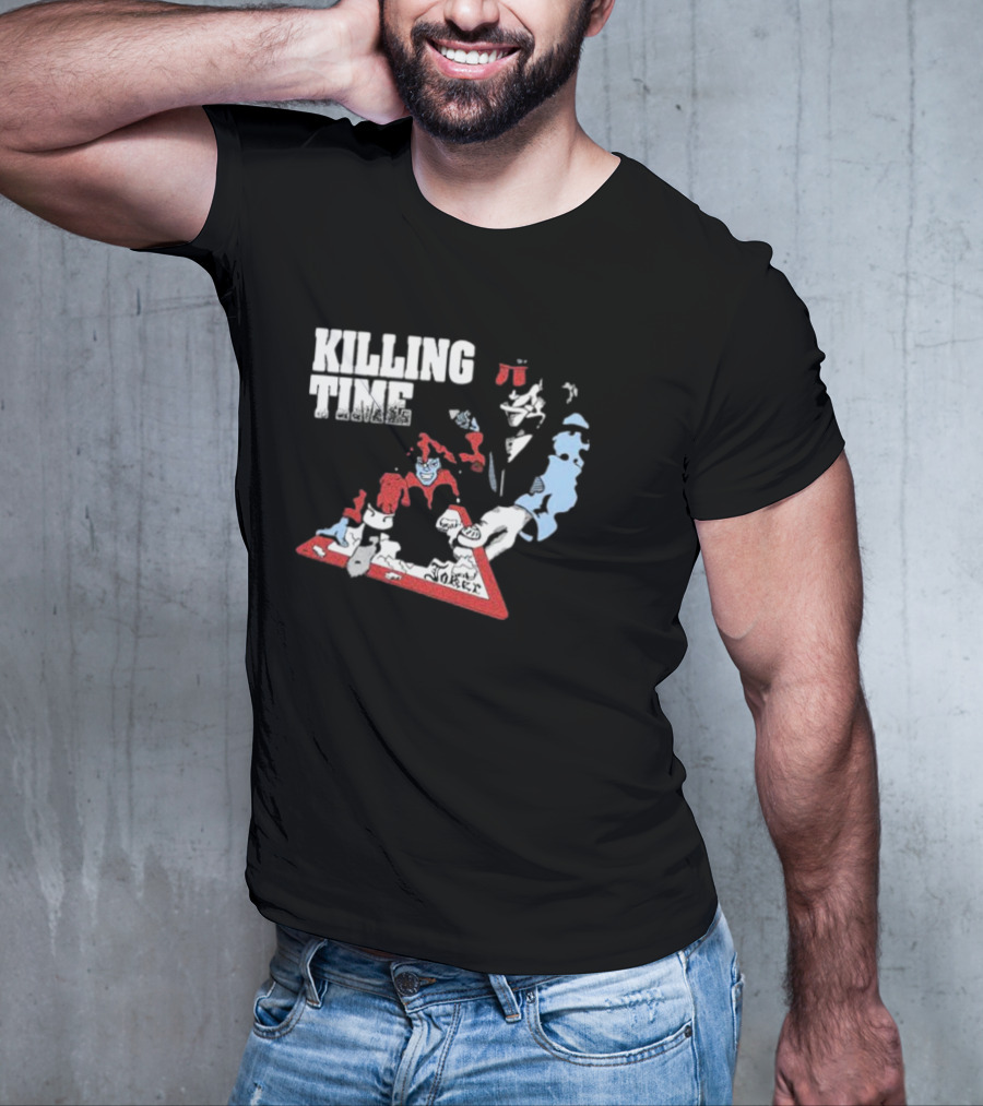 Killing Time Dealer Joker Playing Cards Motif T-Shirt