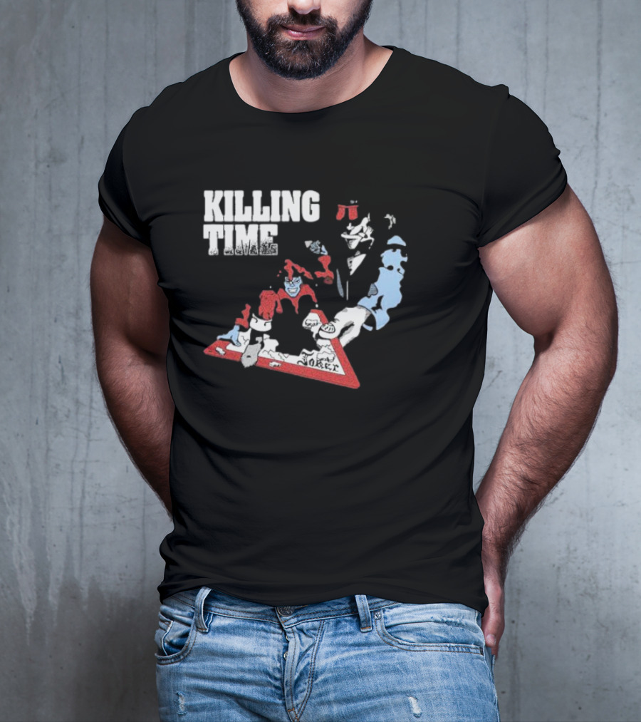 Killing Time Dealer Joker Playing Cards Motif T-Shirt