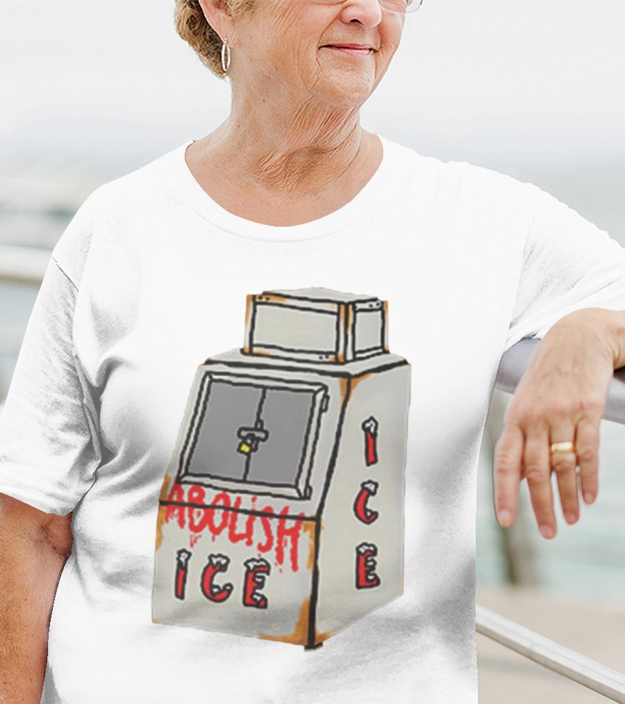 Alexandria Ocasio Cortez Abolish ICE Political Statement Freezer T-Shirt