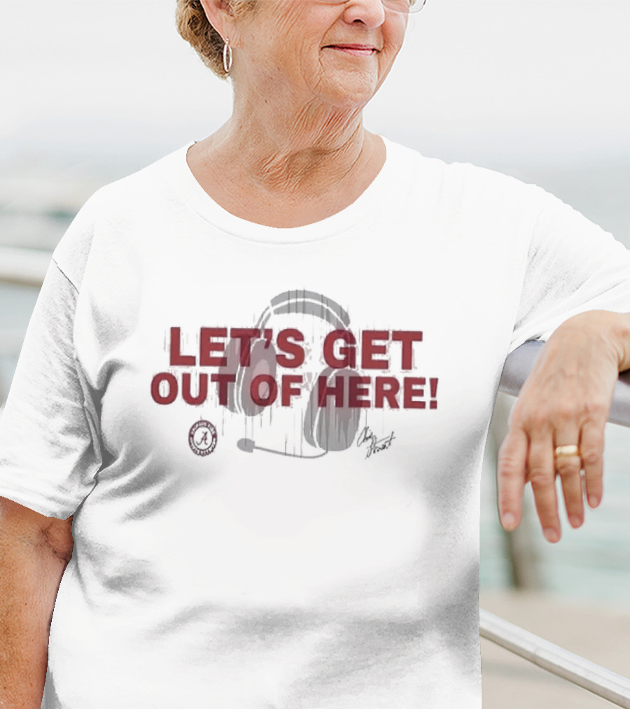 Let's Get Out Of Here Headset Design By Chris Stewart T-Shirt