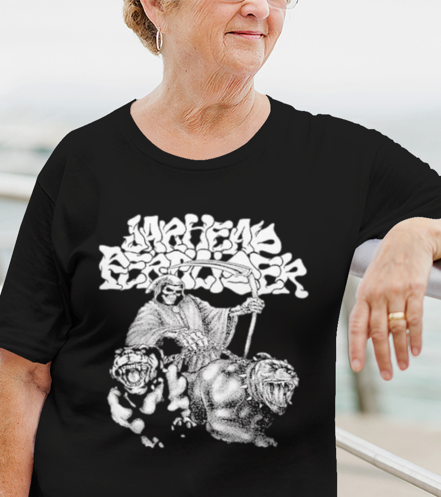 Jarhead Fertilizer Grim Reaper With Pitbull Dogs T-Shirt