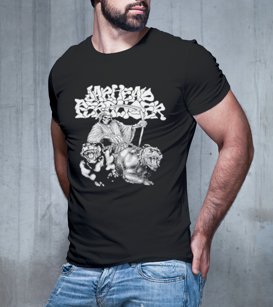 Jarhead Fertilizer Grim Reaper With Pitbull Dogs T-Shirt