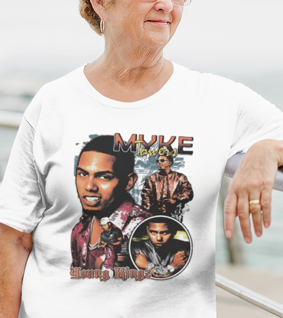 Myke Towers Young Kingz Bold Urban Style Portraits T-Shirt