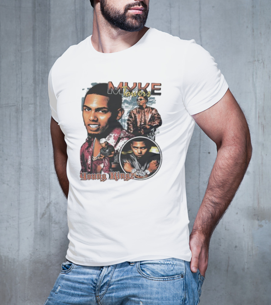 Myke Towers Young Kingz Bold Urban Style Portraits T-Shirt