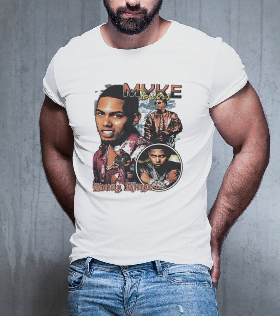 Myke Towers Young Kingz Bold Urban Style Portraits T-Shirt