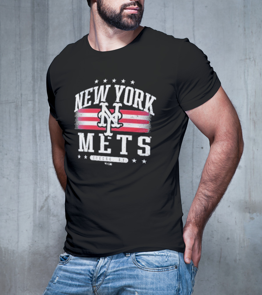 New York Mets Queens NY Americana Stars T-Shirt