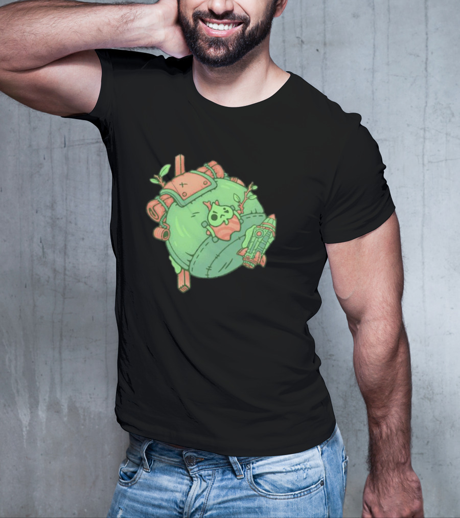 Backpack Friend Bag Camping Adventure With Alien And Rocket Details T-Shirt