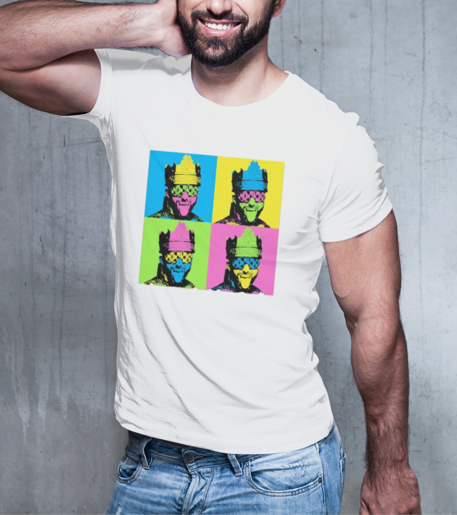 Deathmatch King Pop Art Style Color Blocks T-Shirt
