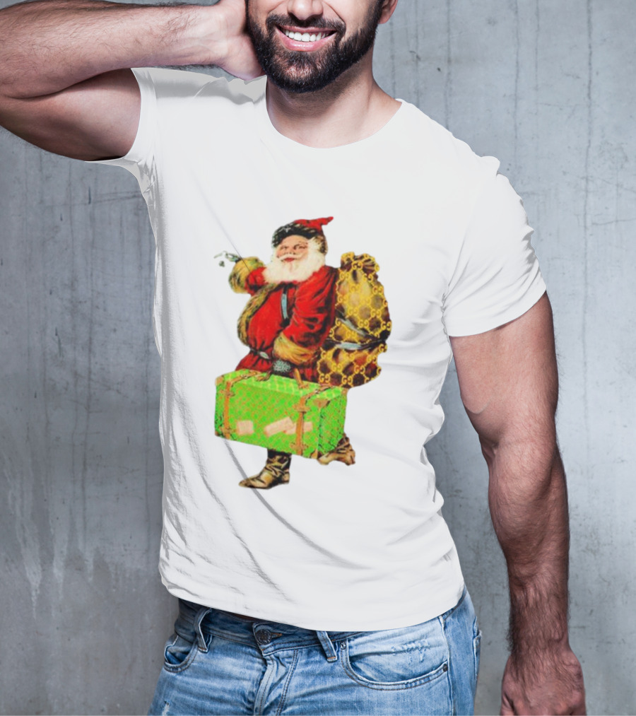 Market Designer Santa Vintage Luggage T-Shirt