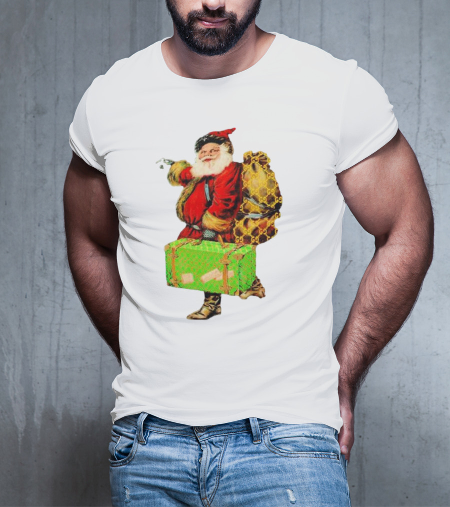 Market Designer Santa Vintage Luggage T-Shirt