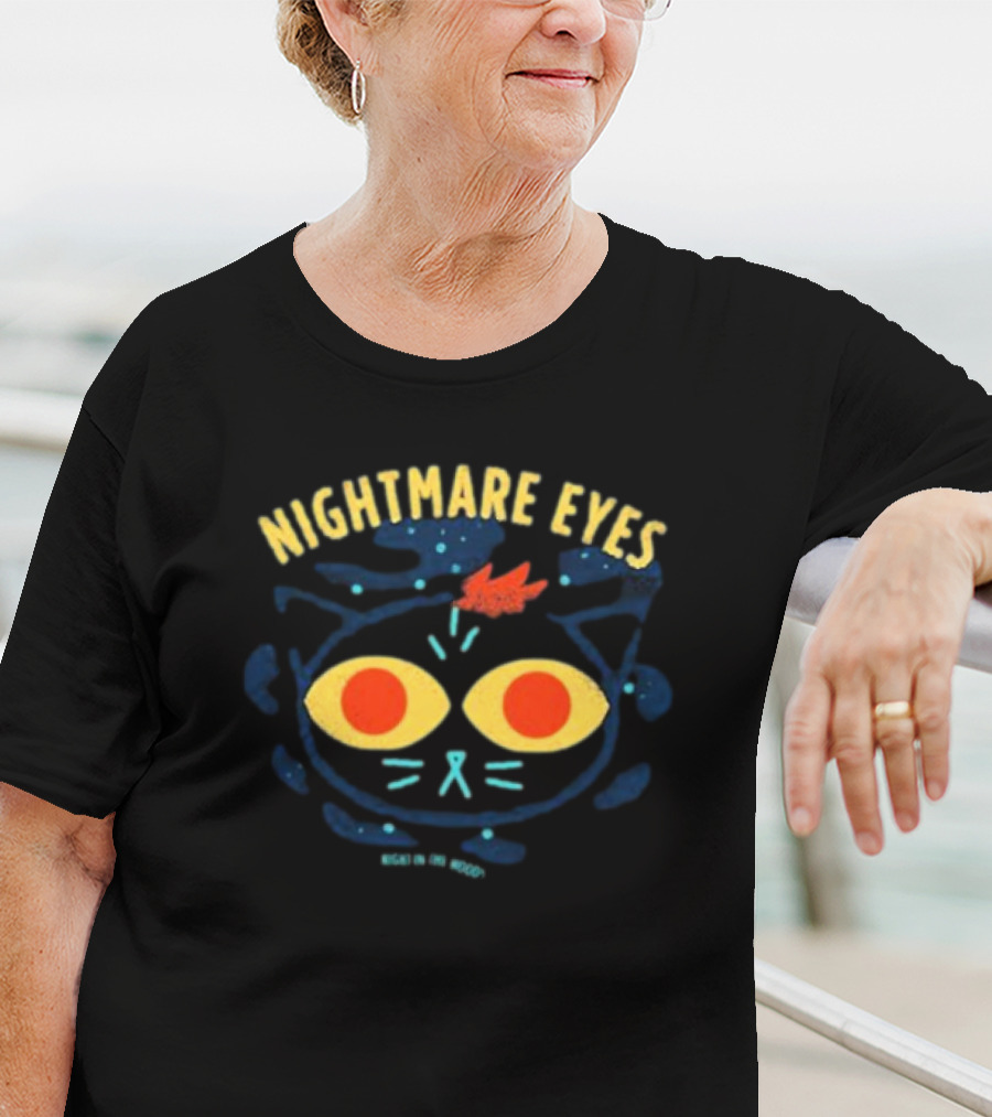 Nightmare Eyes Night In The Woods Cat T-Shirt