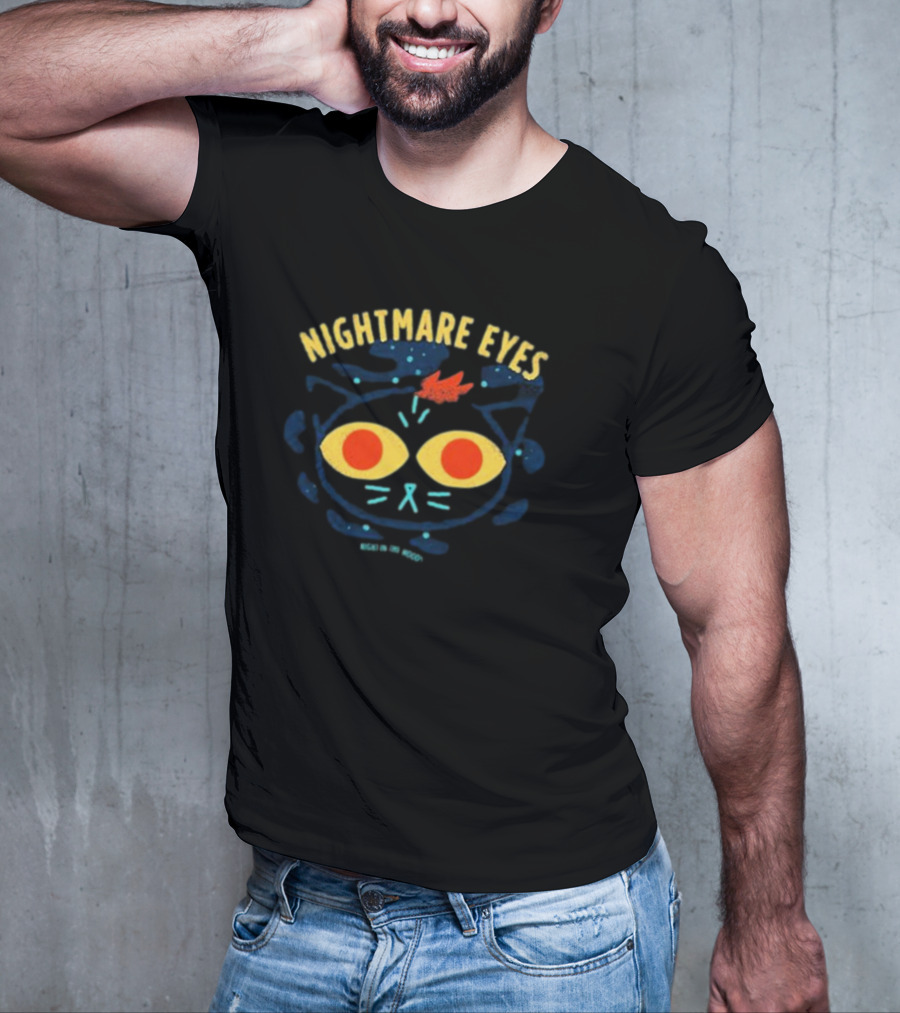 Nightmare Eyes Night In The Woods Cat T-Shirt