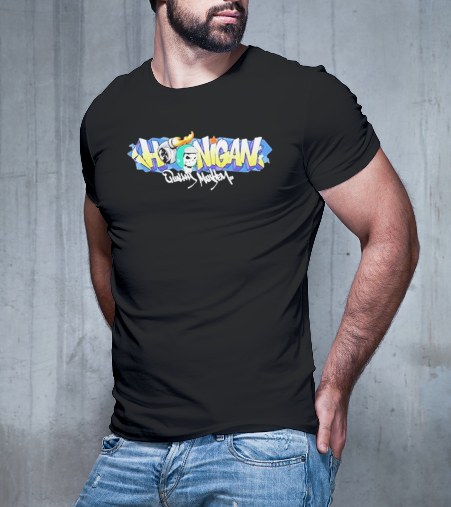 Hoonigan Graffiti Skull Flame Quality Mayhem T-Shirt