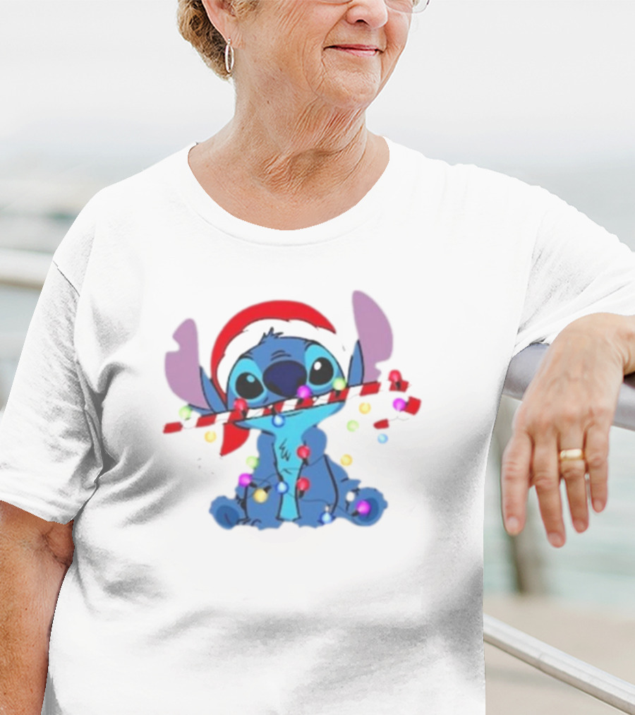 Disney Lilo And Stitch Christmas Jumper Mens Womens Kids Xmas Angel T-Shirt