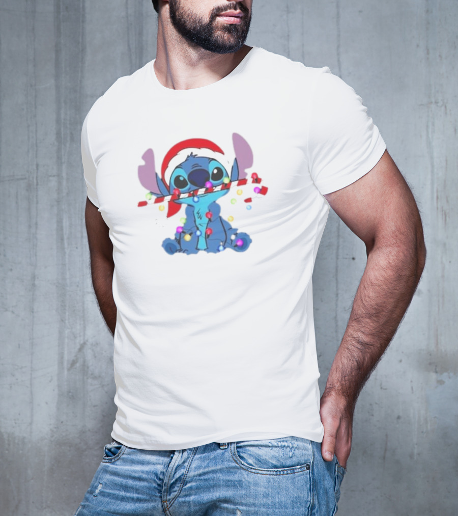 Disney Lilo And Stitch Christmas Jumper Mens Womens Kids Xmas Angel T-Shirt