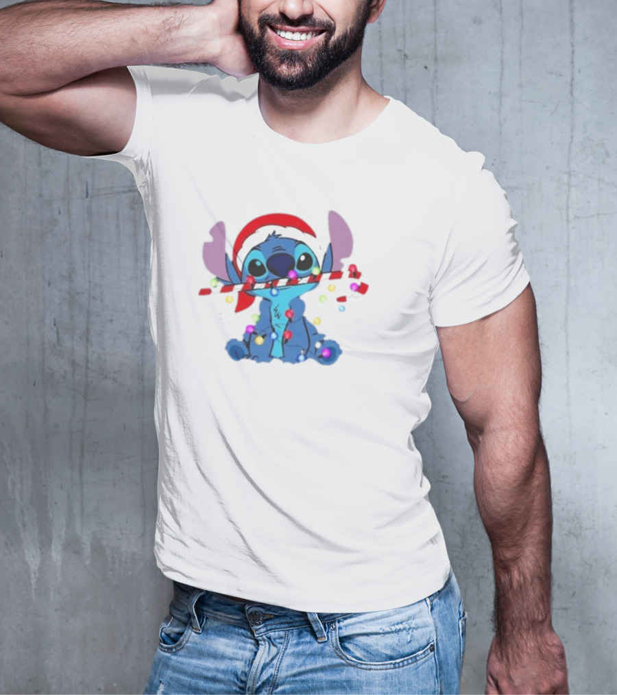 Disney Lilo And Stitch Christmas Jumper Mens Womens Kids Xmas Angel T-Shirt