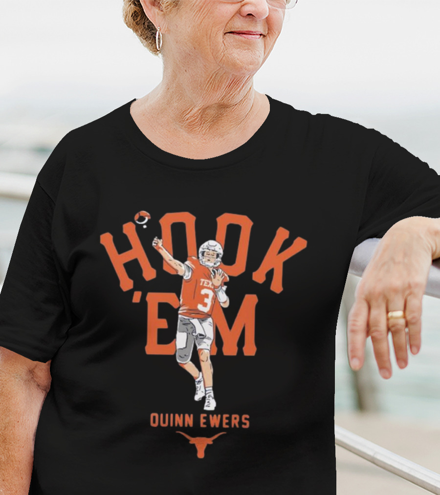 Texas Hook 'Em Football Quinn Ewers T-Shirt