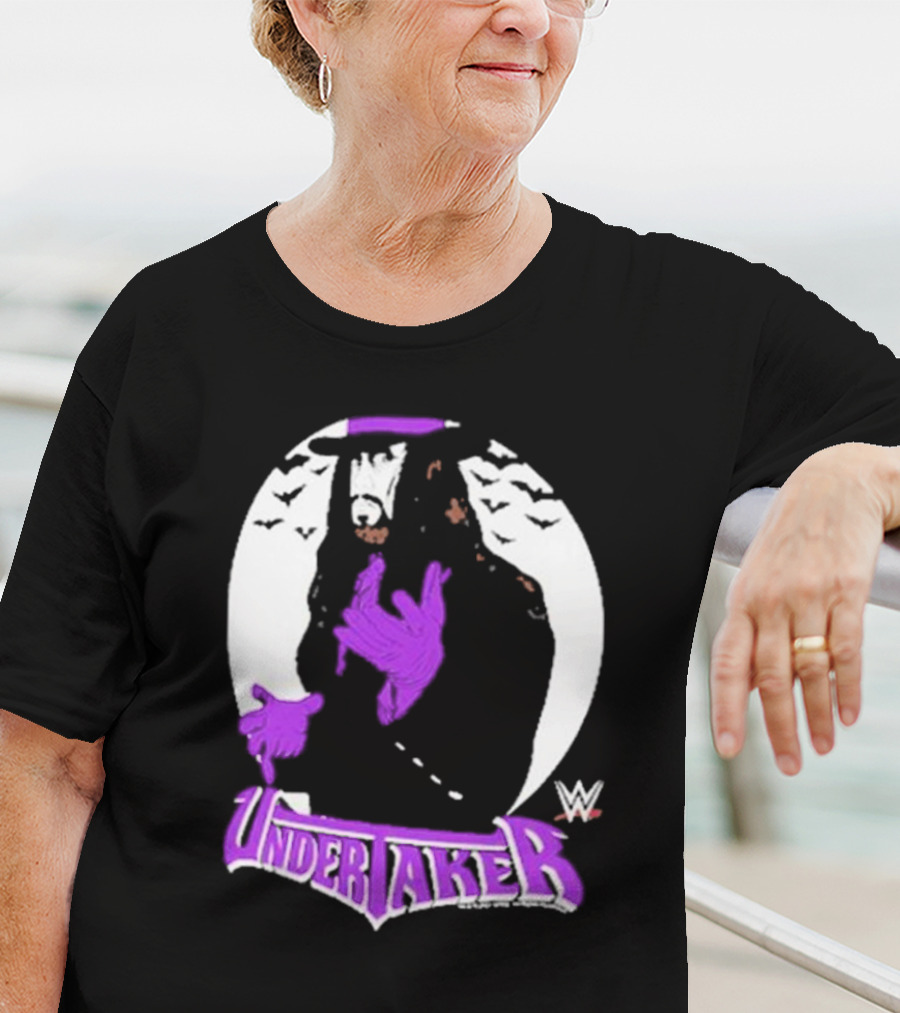 WWE Undertaker Purple Hat Bats Circle T-Shirt