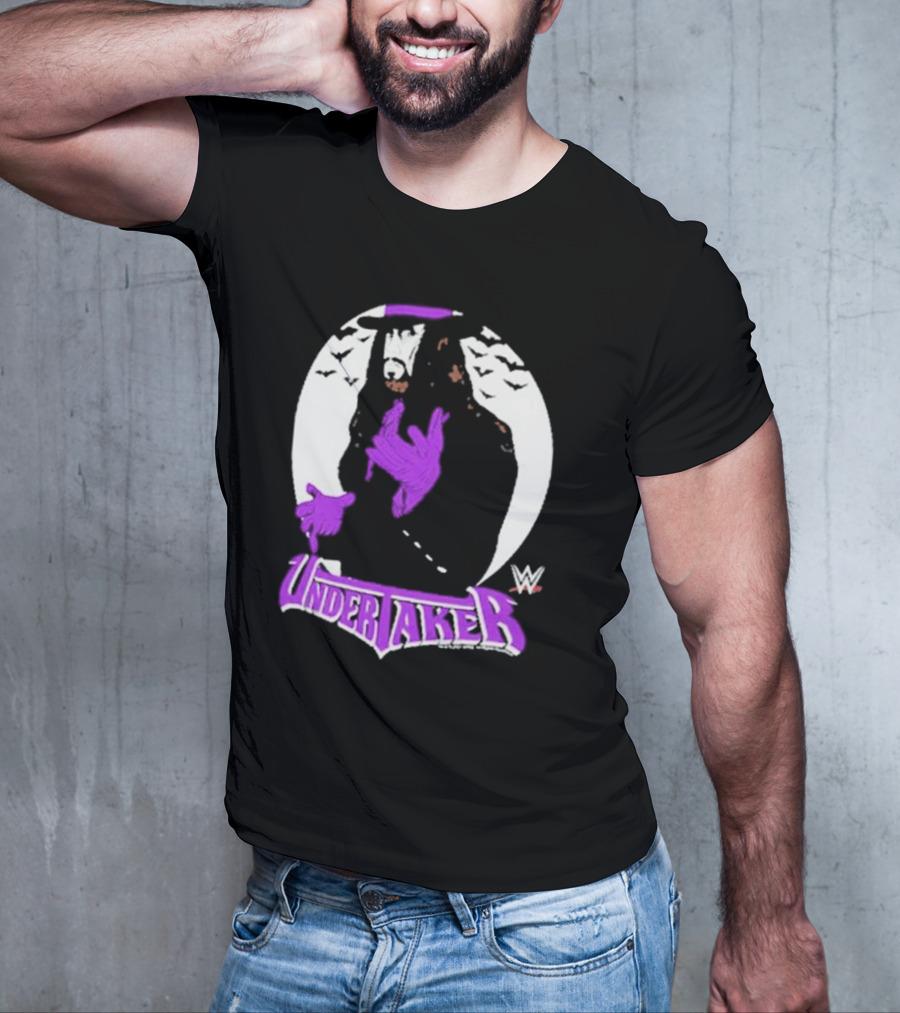 WWE Undertaker Purple Hat Bats Circle T-Shirt