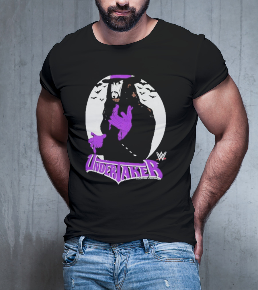 WWE Undertaker Purple Hat Bats Circle T-Shirt