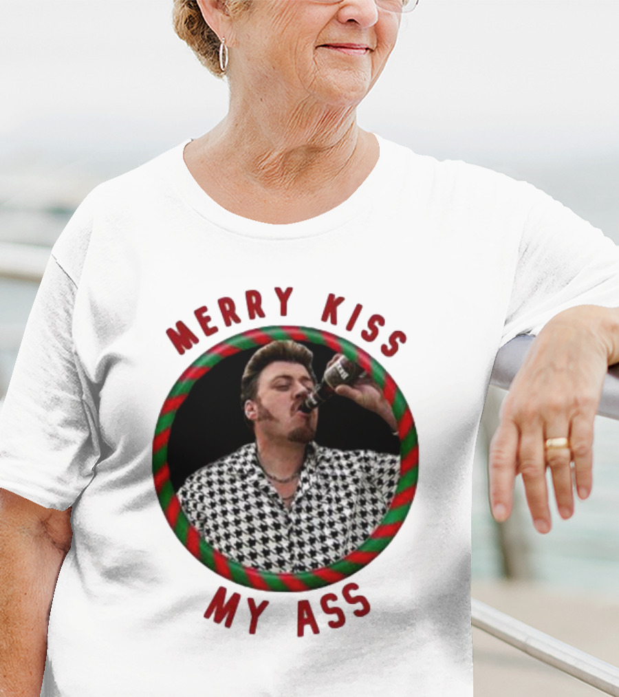 Merry Kiss My Ass Trailer Park Christmas T-Shirt