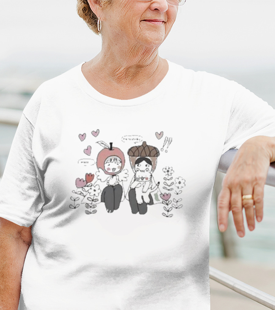 Veryluckyclover He Is Stinky With Cute Dog And Heart Flowers T-Shirt