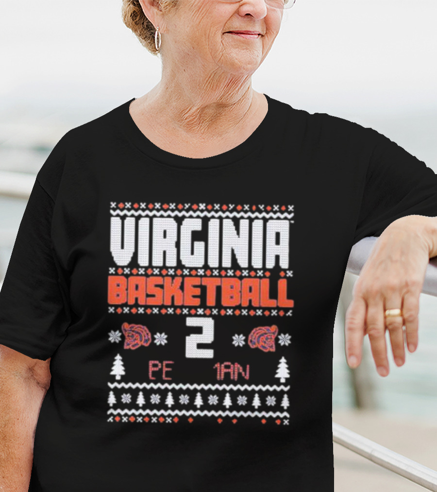 Virginia Basketball Reece Beekman 2 Pe 1an Winter Holiday T-Shirt