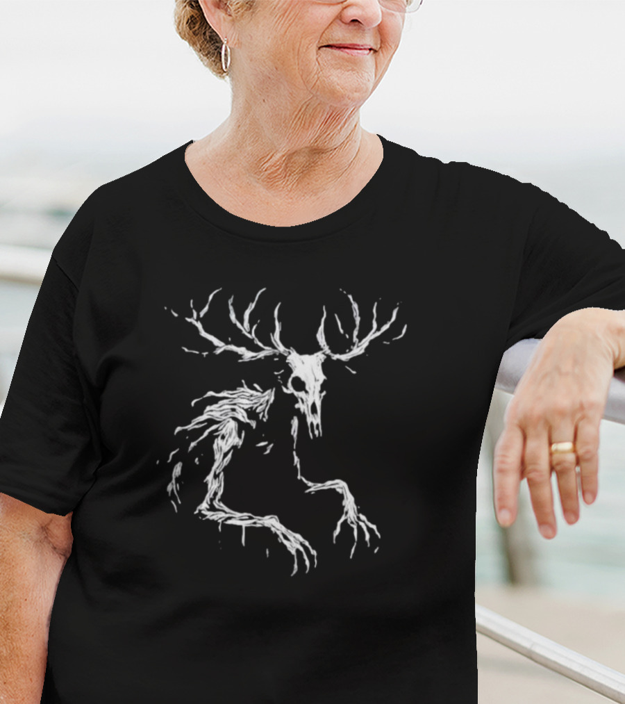 Wendigo The Winter Nightmare Antlered Creature T-Shirt