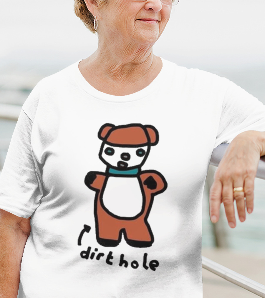 Zoebread Dirthole Bear Drawing T-Shirt