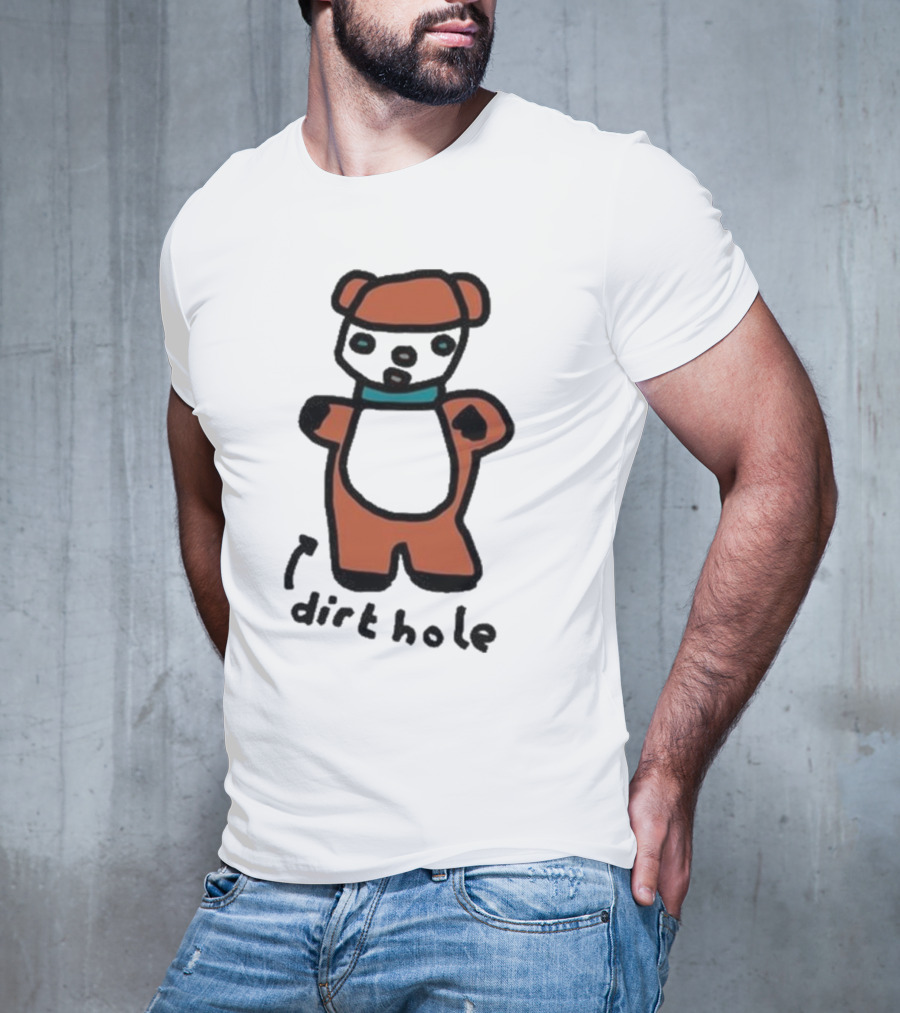 Zoebread Dirthole Bear Drawing T-Shirt