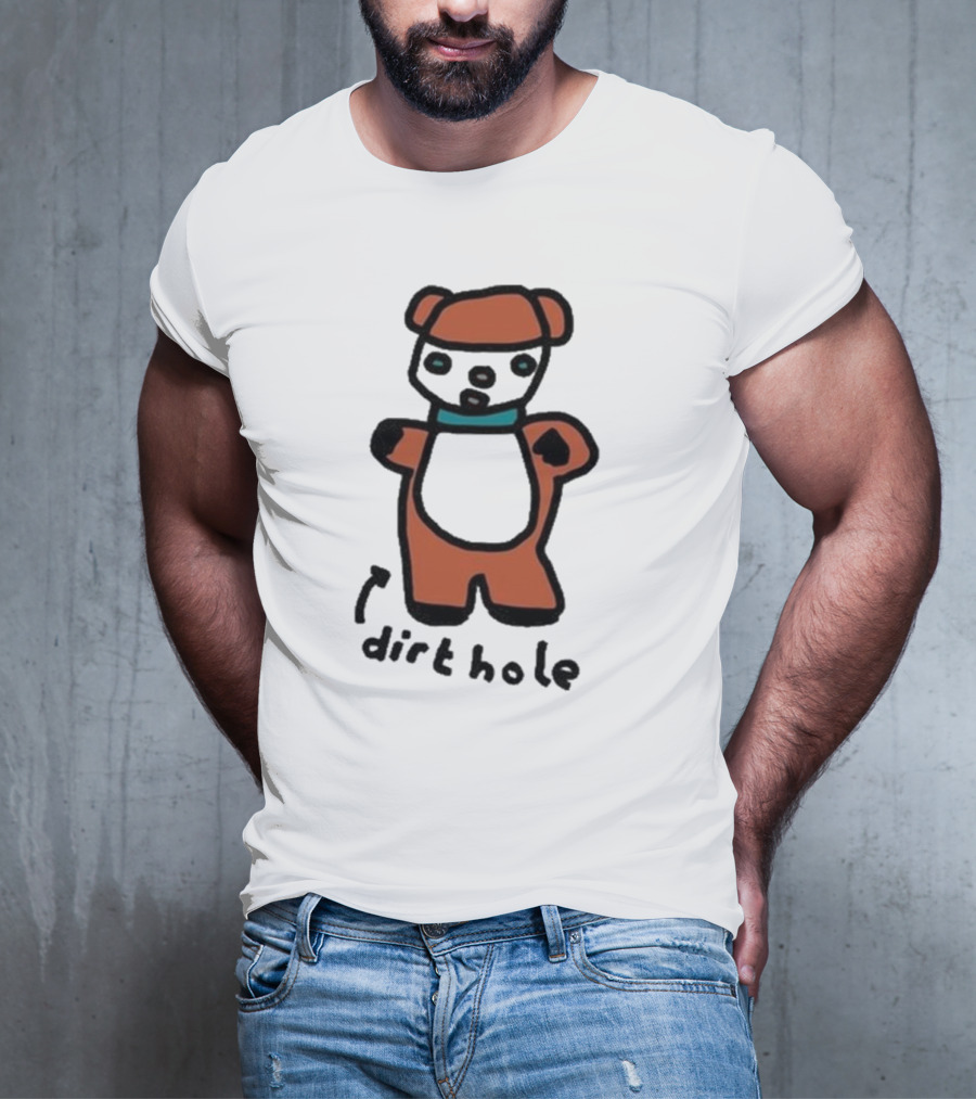 Zoebread Dirthole Bear Drawing T-Shirt