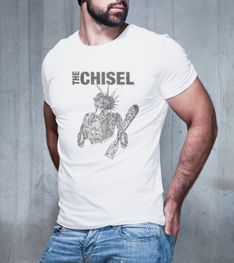 The Chisel Statue Of Liberty Skeleton With Club T-Shirt