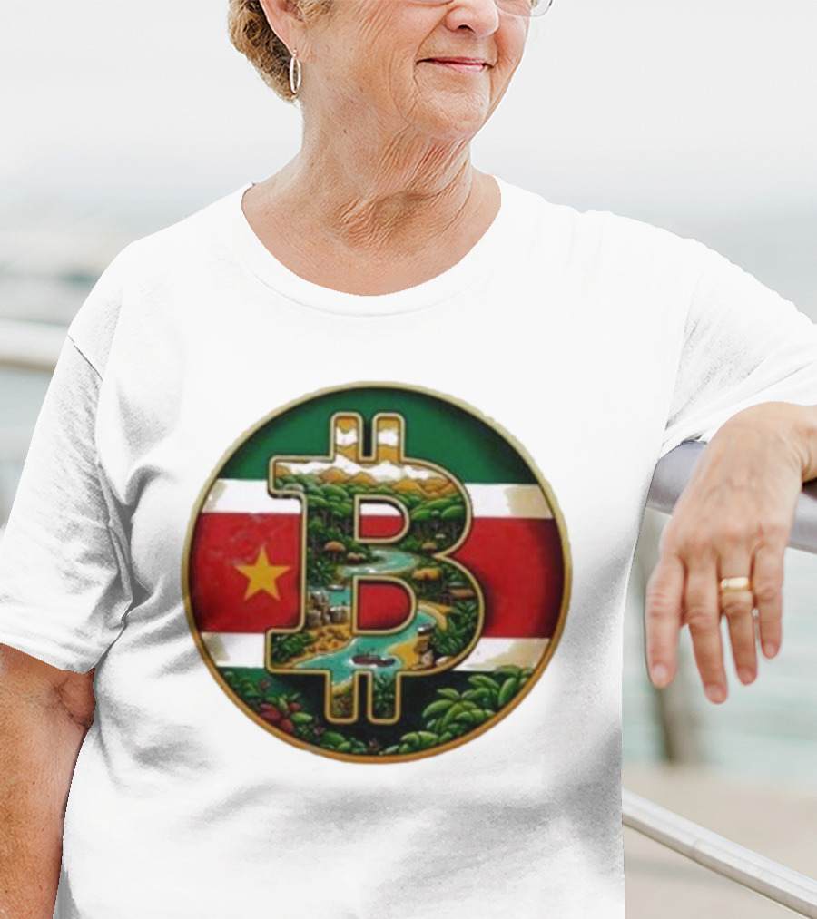 Bitcoin Suriname B Van Hool Flag Icon Circle T-Shirt