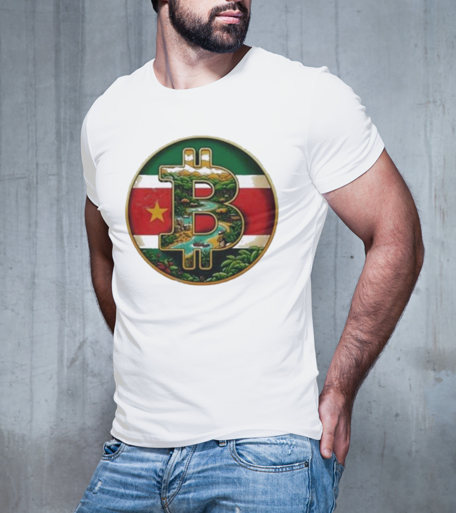 Bitcoin Suriname B Van Hool Flag Icon Circle T-Shirt