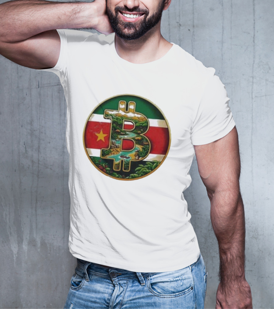 Bitcoin Suriname B Van Hool Flag Icon Circle T-Shirt