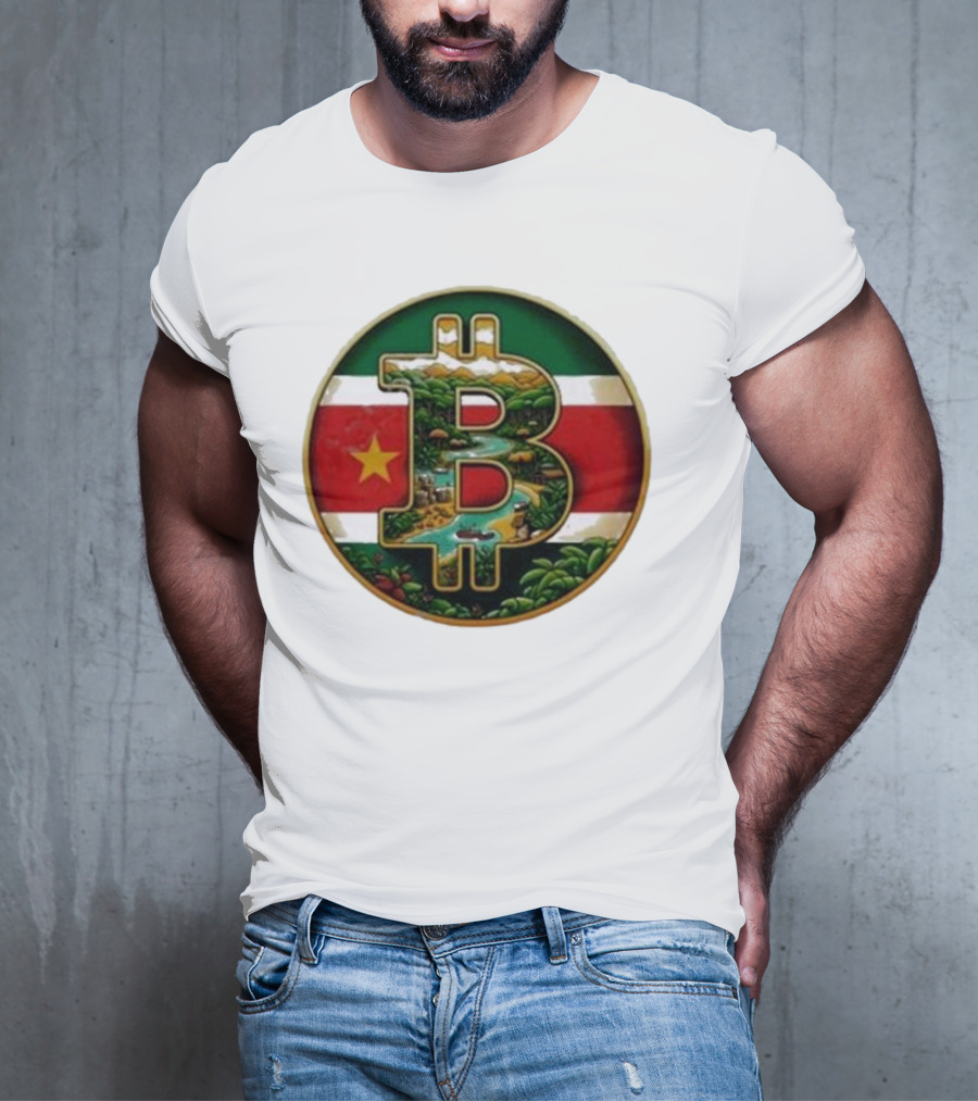 Bitcoin Suriname B Van Hool Flag Icon Circle T-Shirt