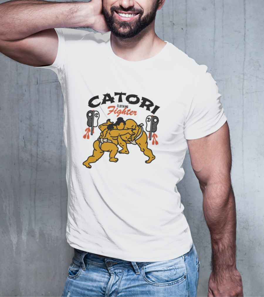 Catori Clothing Fighter Sumo Wrestlers Embrace T-Shirt