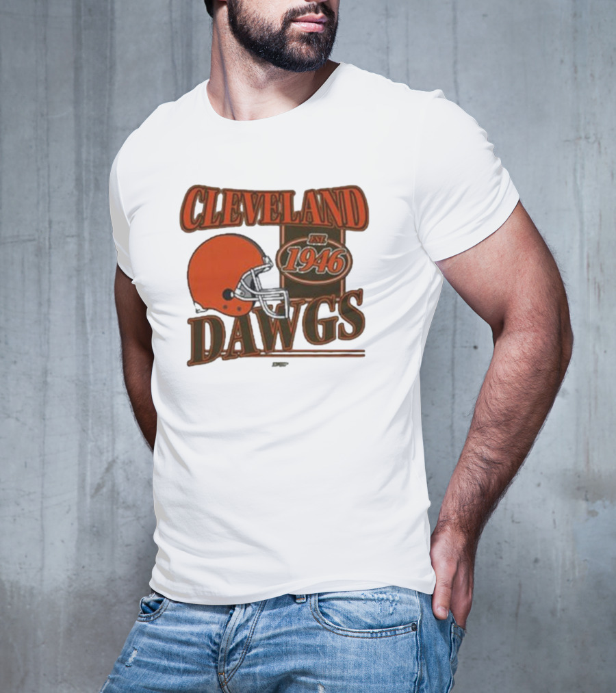 Cleveland Dawgs Est 1946 Football Helmet T-Shirt