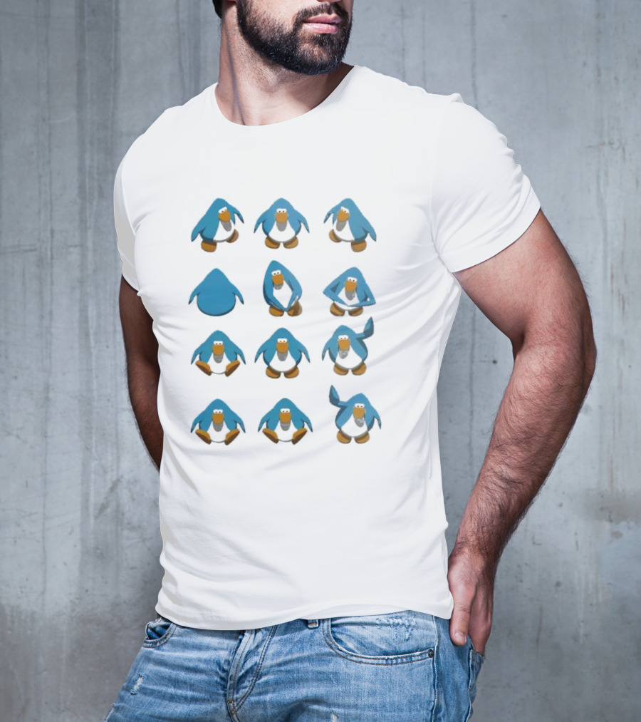Club Penguin Blue Penguin Dance Moves Compilation T-Shirt