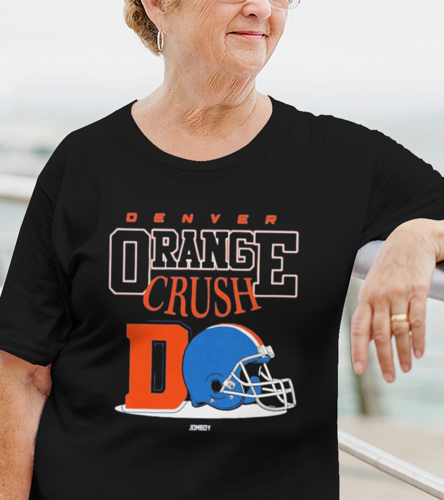 Denver Broncos Orange Crush Retro Helmet Logo D Jomboy T-Shirt
