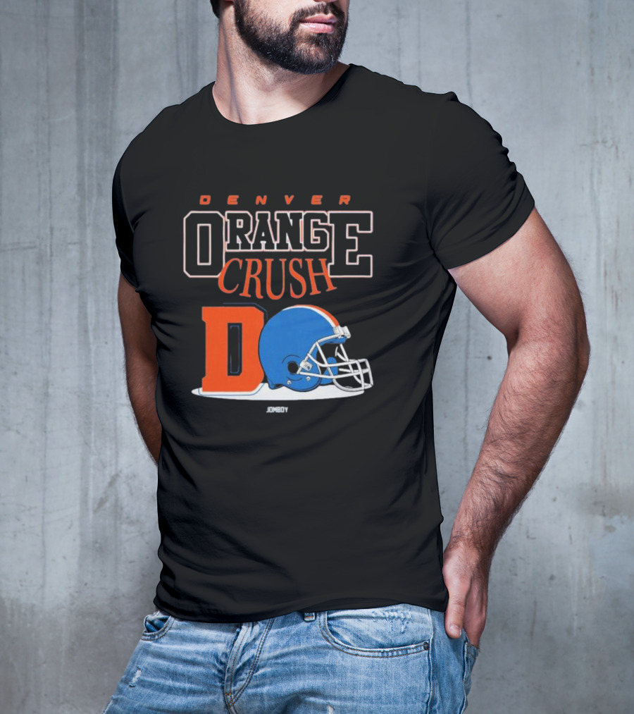 Denver Broncos Orange Crush Retro Helmet Logo D Jomboy T-Shirt