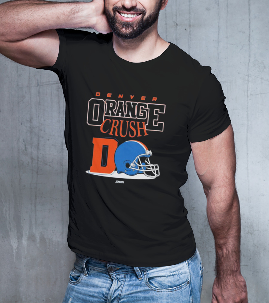 Denver Broncos Orange Crush Retro Helmet Logo D Jomboy T-Shirt