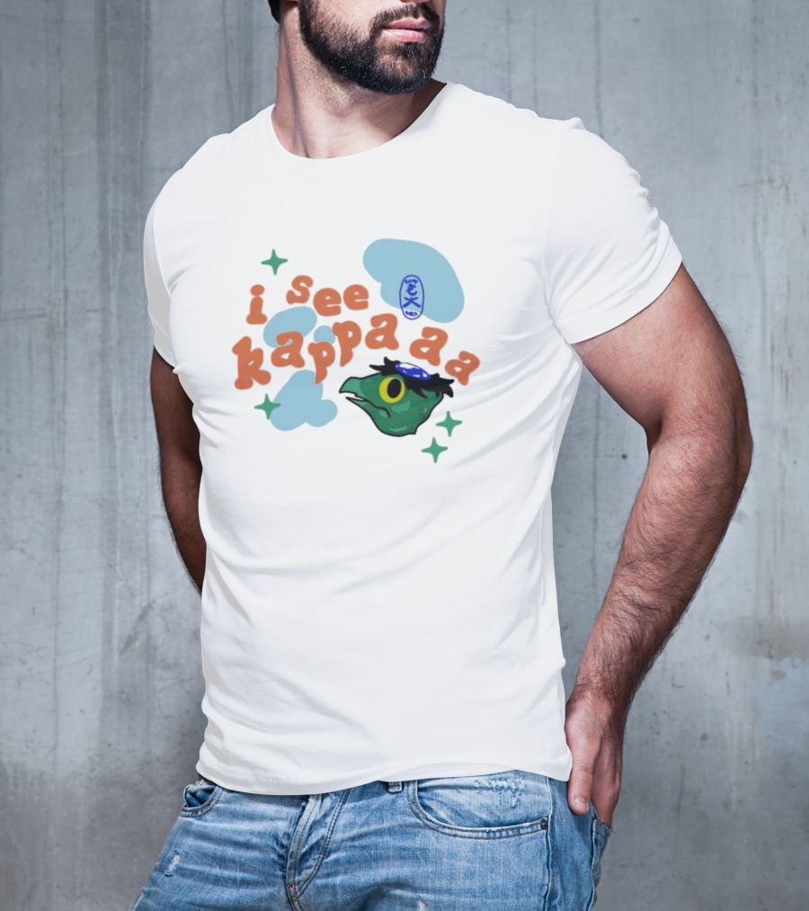 I See Kappaaa Cloud And Kappa Illustration Floating Elements T-Shirt