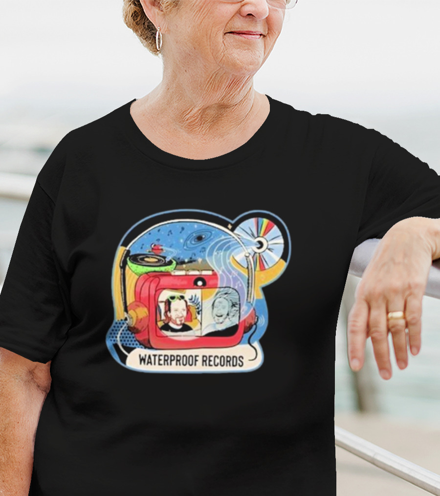 Waterproof Records Cosmic Vinyl And TV Adventure T-Shirt