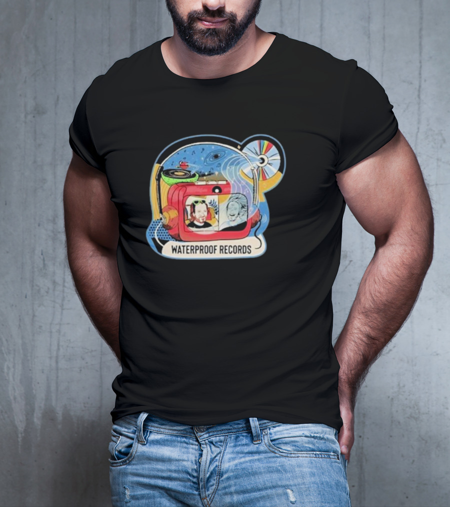 Waterproof Records Cosmic Vinyl And TV Adventure T-Shirt