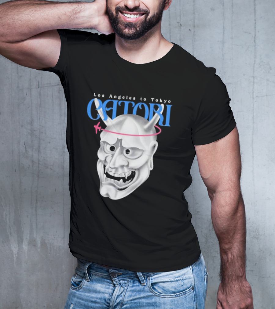 Los Angeles To Tokyo Catori Oni Mask T-Shirt