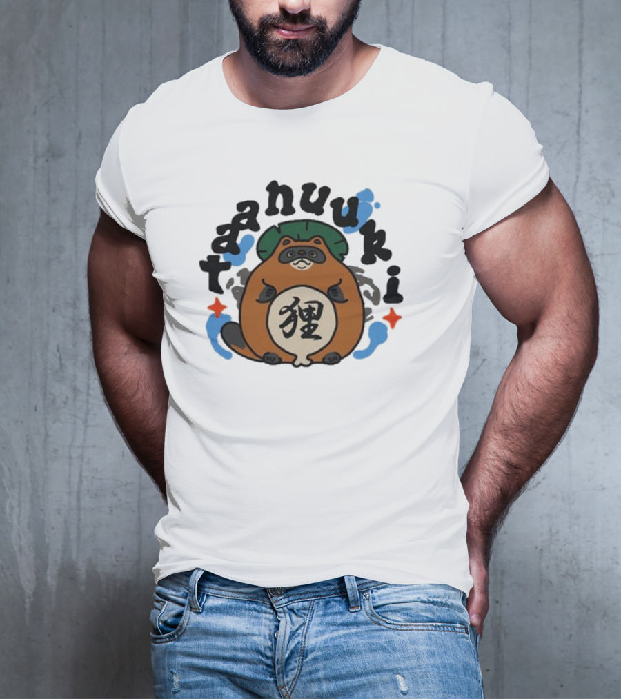 Tanuki Lucky Cat Kanji T-Shirt