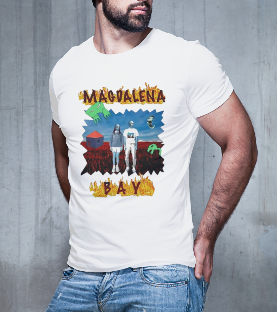 Magdalena Bay Mercurialworld Surreal Landscape With Alien Figures T-Shirt