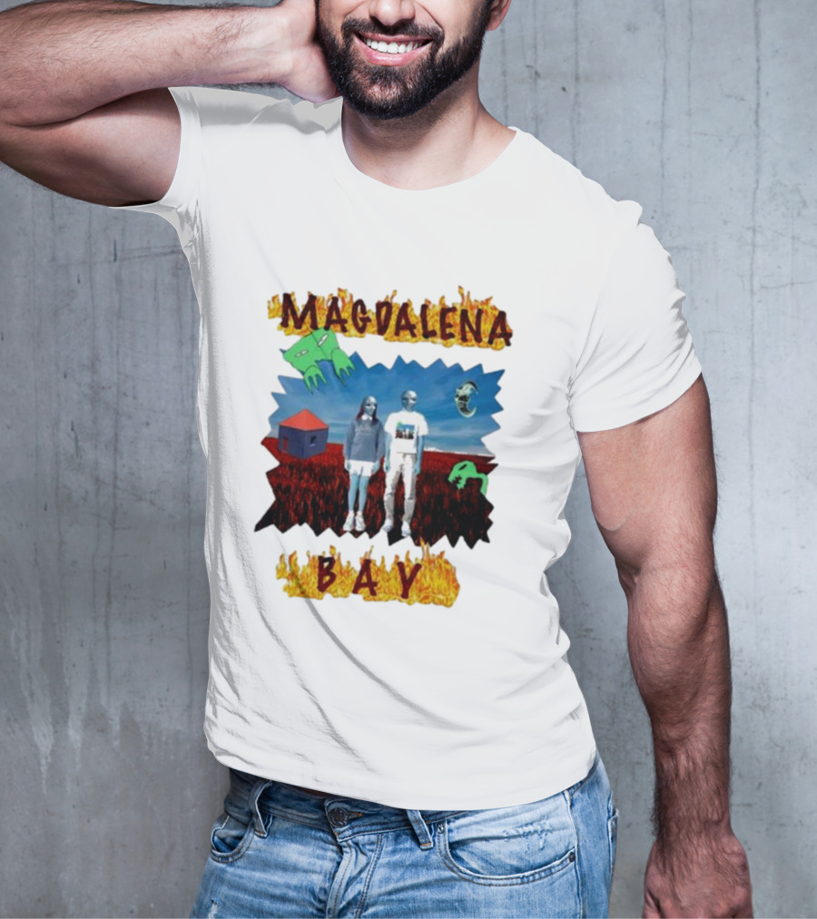 Magdalena Bay Mercurialworld Surreal Landscape With Alien Figures T-Shirt